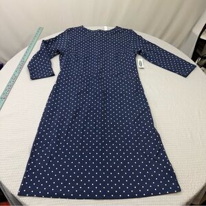Old Navy Navy Dress with White Polka Dots